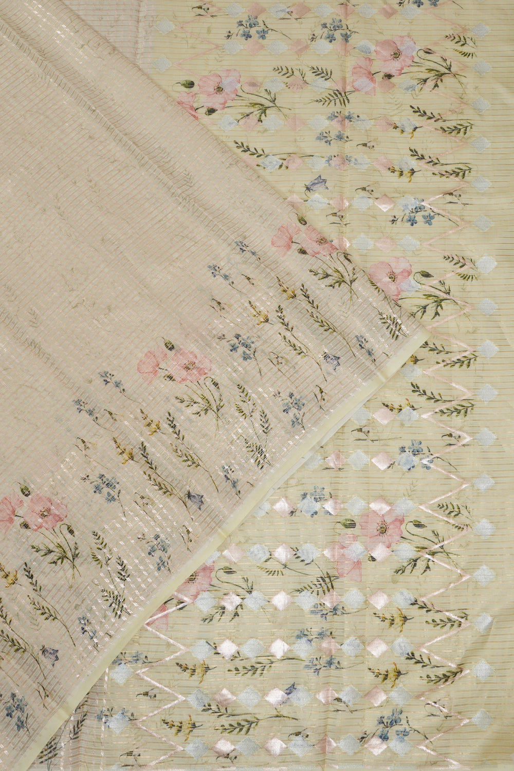 Vaanya Banaras Silk Brocade Light Green Saree