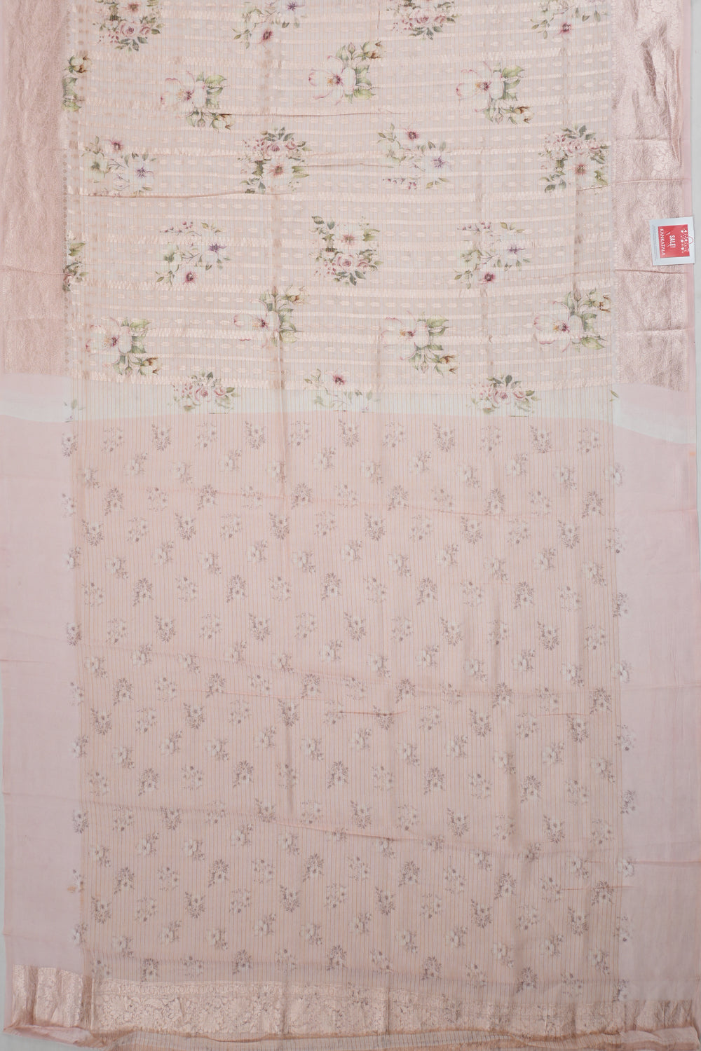 Vaanya Banaras Silk Brocade Pink Saree