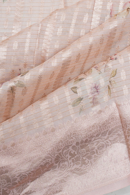 Vaanya Banaras Silk Brocade Pink Saree