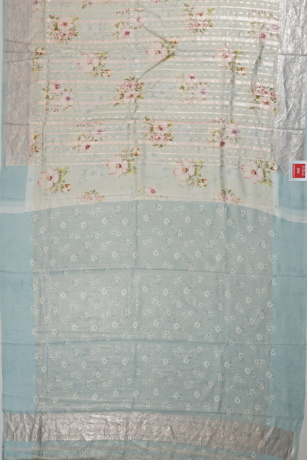 Vaanya Banaras Silk Brocade Blue Saree