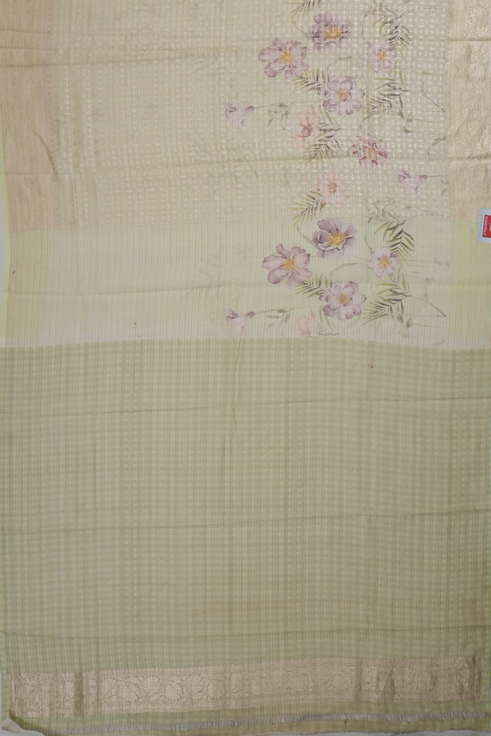 Vaanya Banaras Silk Brocade Light Green Saree
