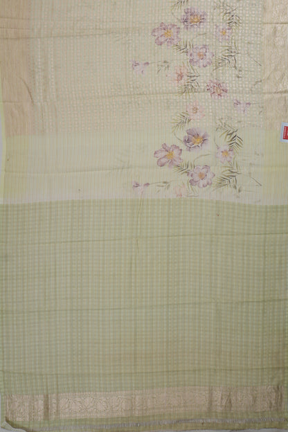 Vaanya Banaras Silk Brocade Light Green Saree