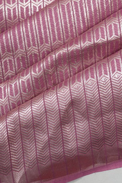 Vaanya Banaras Silk Brocade Pink Saree