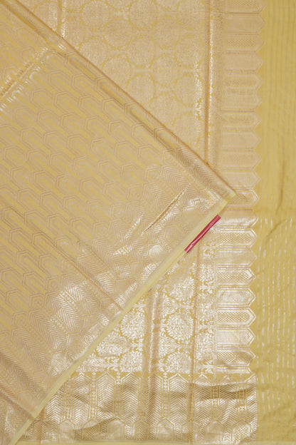 Vaanya Banaras Silk Brocade Yellow Saree
