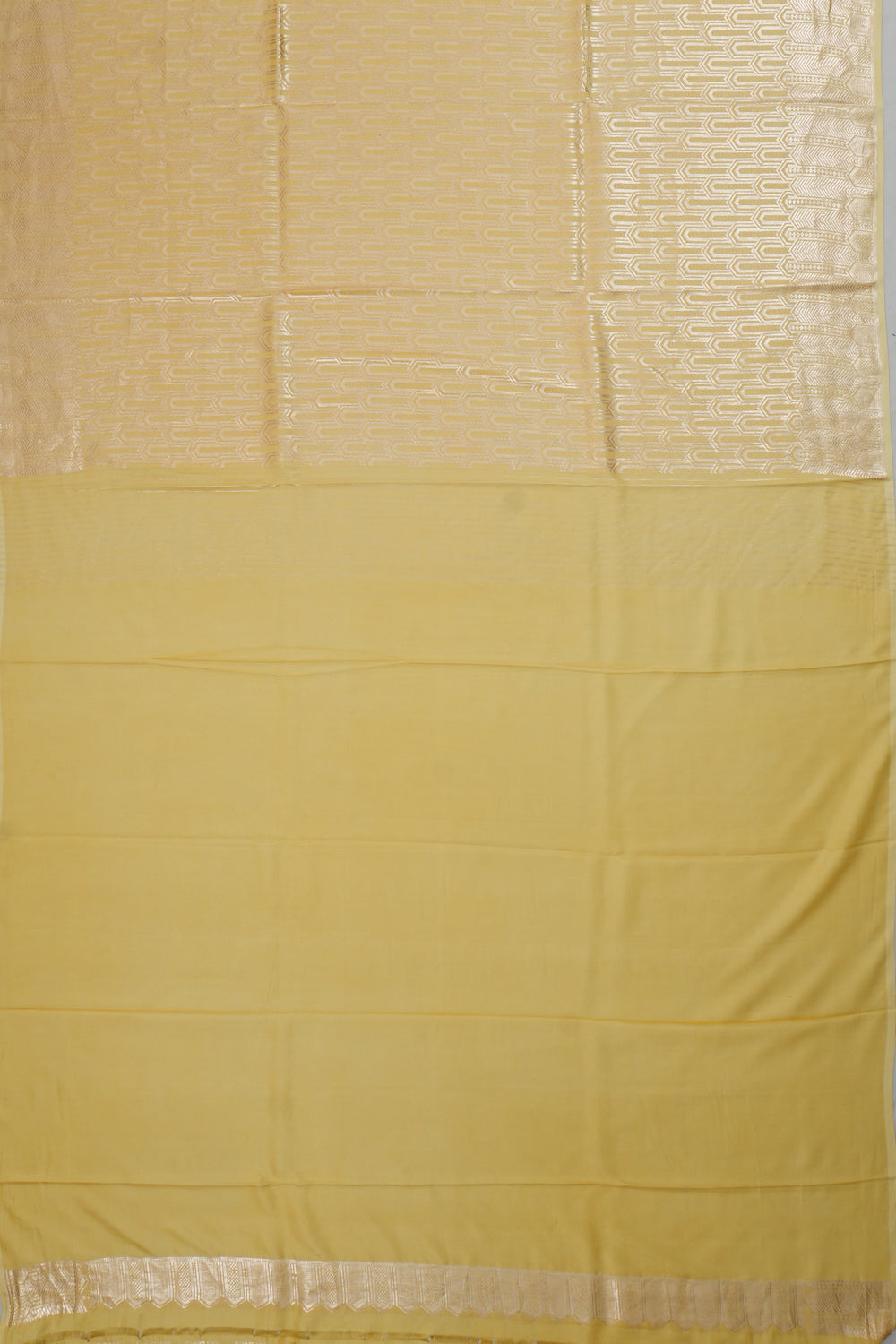 Vaanya Banaras Silk Brocade Yellow Saree