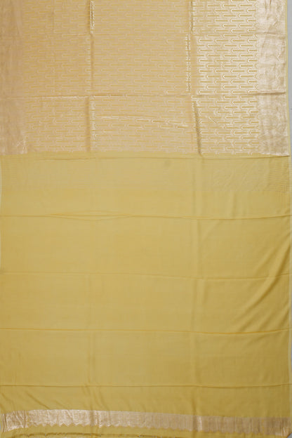 Vaanya Banaras Silk Brocade Yellow Saree