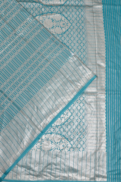 Vaanya Banaras Silk Brocade Blue Saree