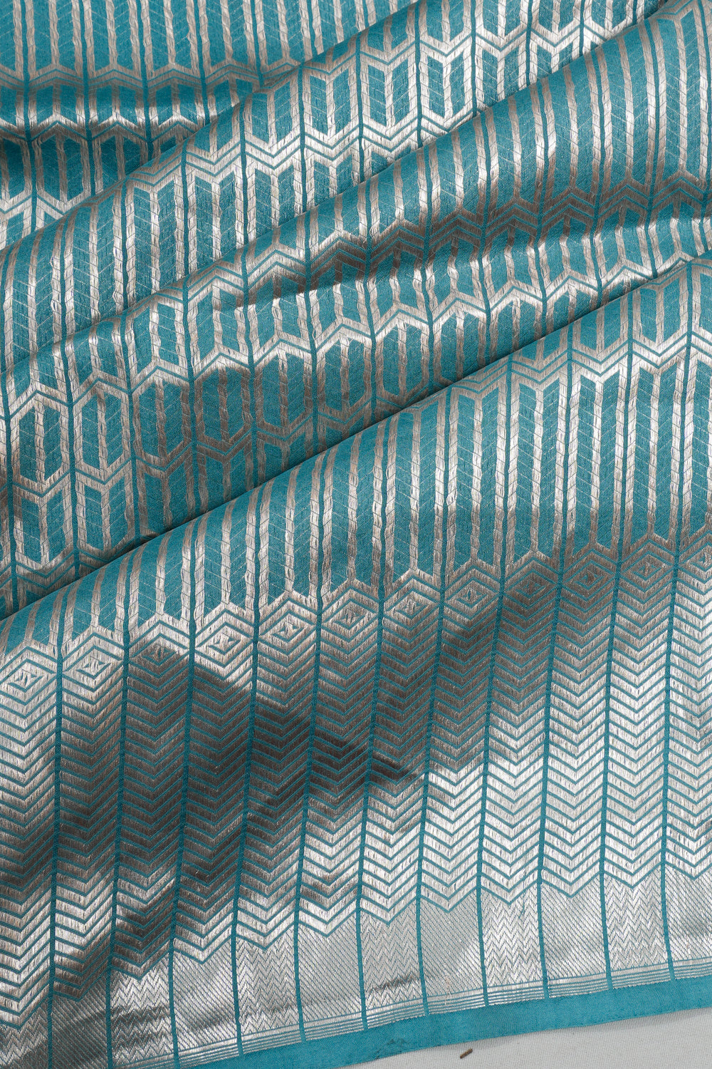 Vaanya Banaras Silk Brocade Blue Saree