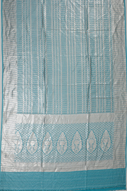 Vaanya Banaras Silk Brocade Blue Saree