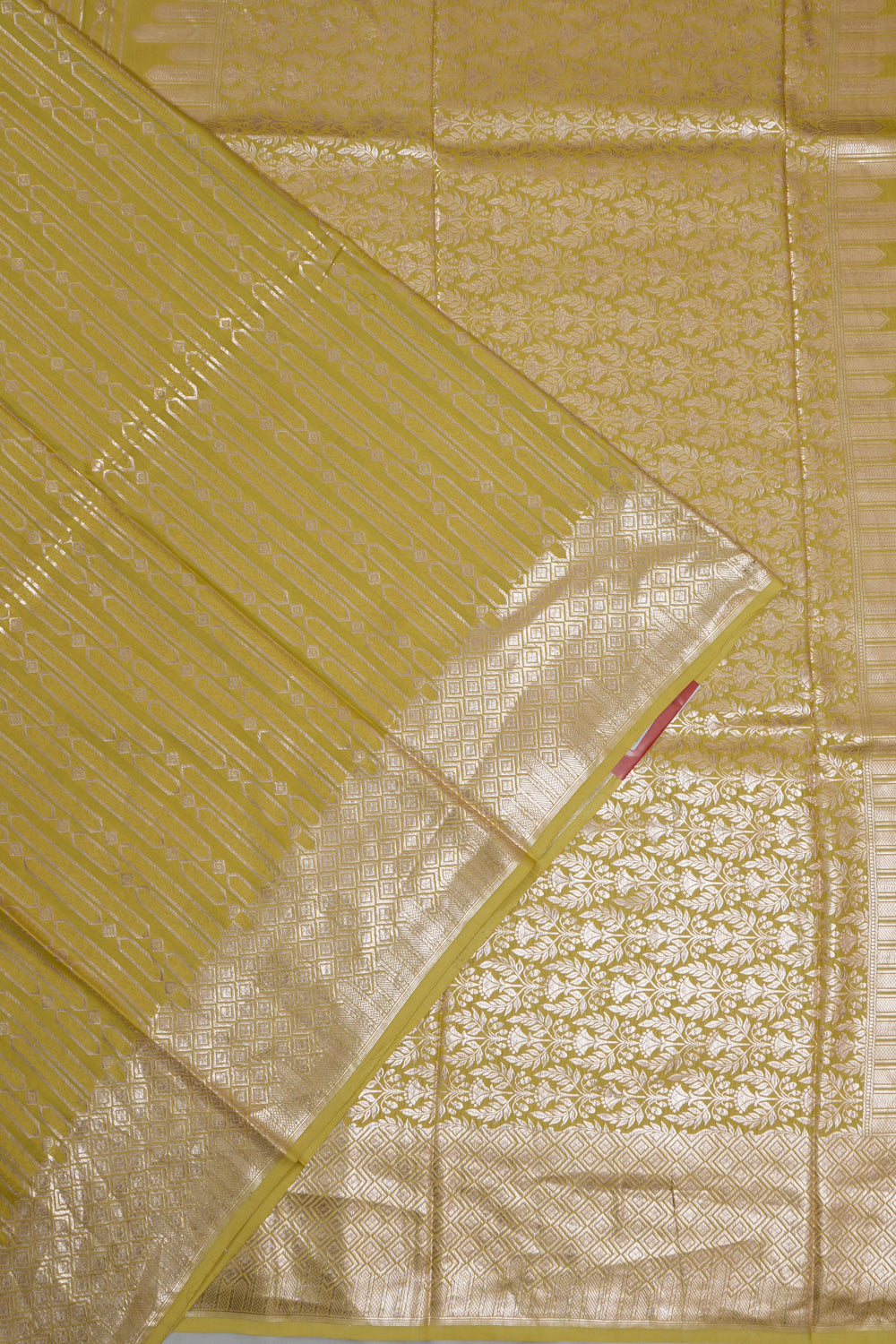 Vaanya Banaras Silk Brocade Green Saree