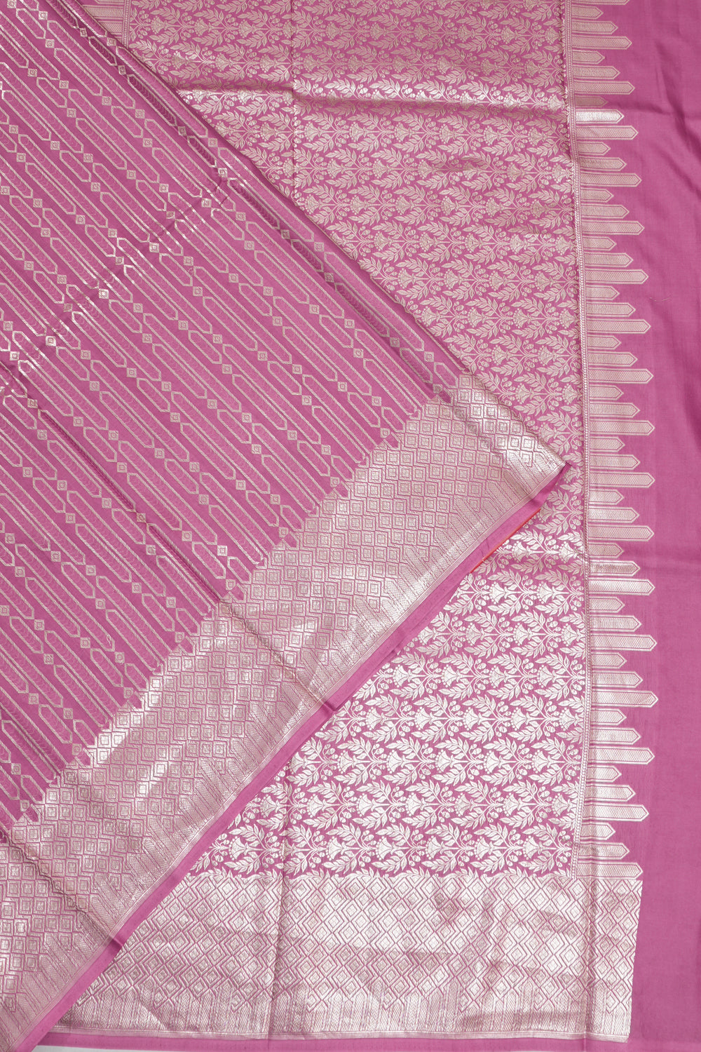Vaanya Banaras Silk Brocade Pink Saree