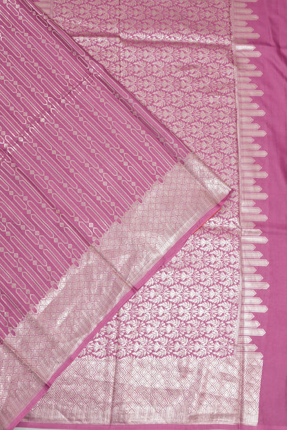 Vaanya Banaras Silk Brocade Pink Saree