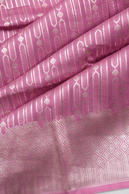 Vaanya Banaras Silk Brocade Pink Saree