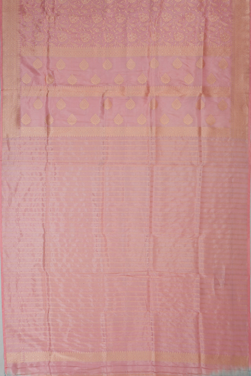 Vaanya Banaras Silk Brocade Pink Saree