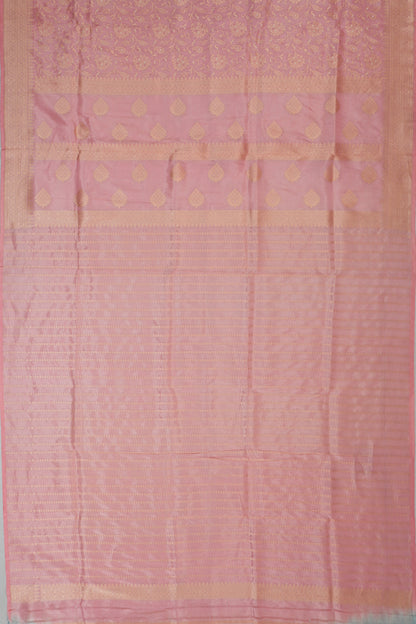 Vaanya Banaras Silk Brocade Pink Saree