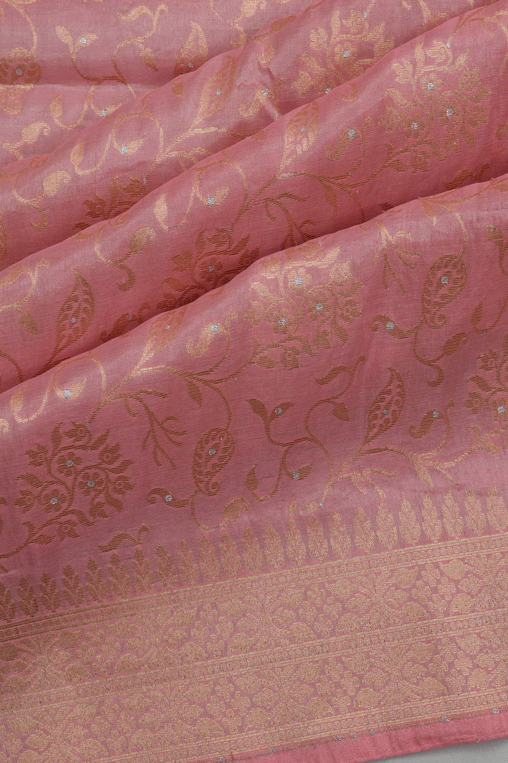 Vaanya Banaras Silk Brocade Pink Saree