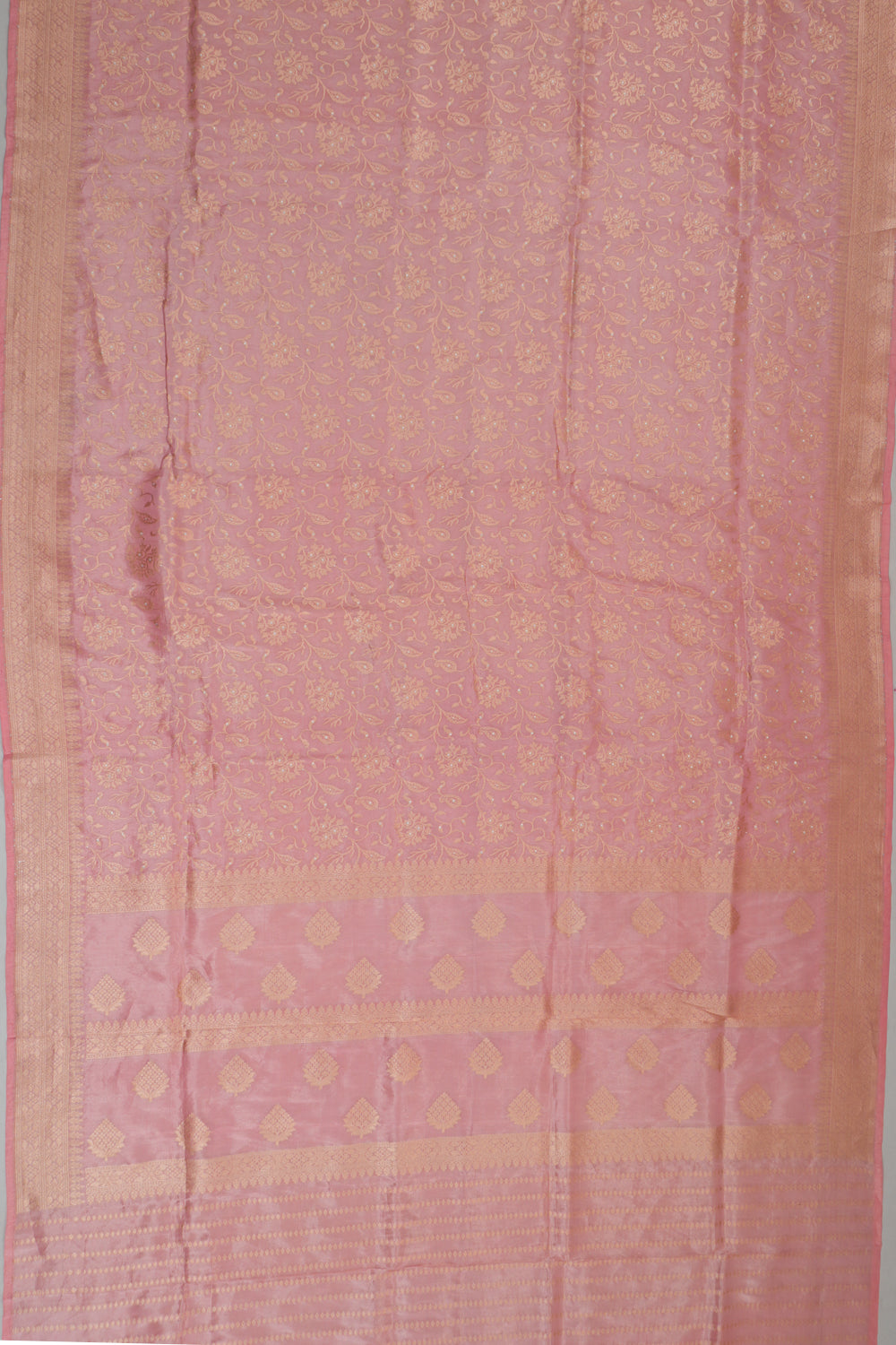 Vaanya Banaras Silk Brocade Pink Saree