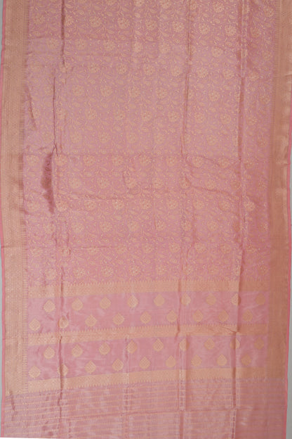 Vaanya Banaras Silk Brocade Pink Saree