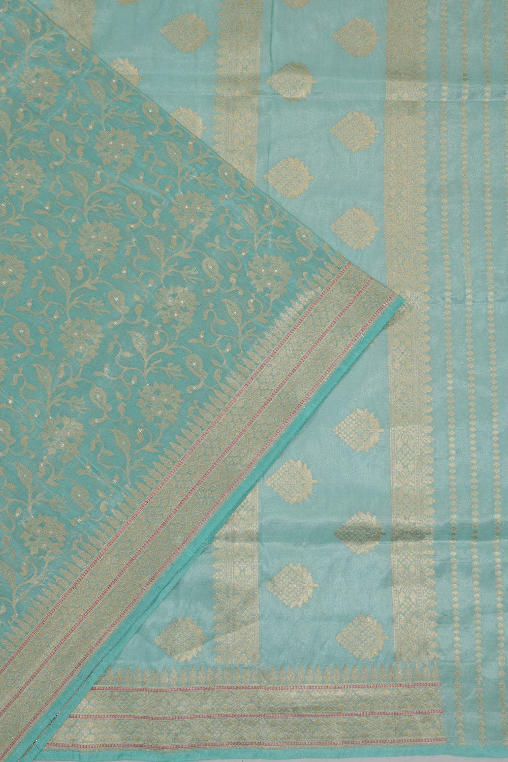 Vaanya Banaras Silk Brocade Blue Saree
