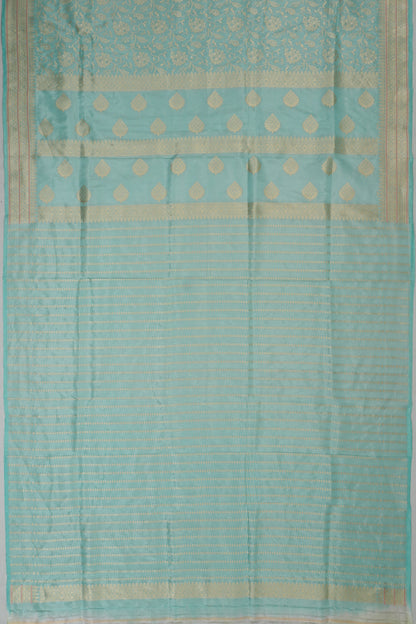 Vaanya Banaras Silk Brocade Blue Saree