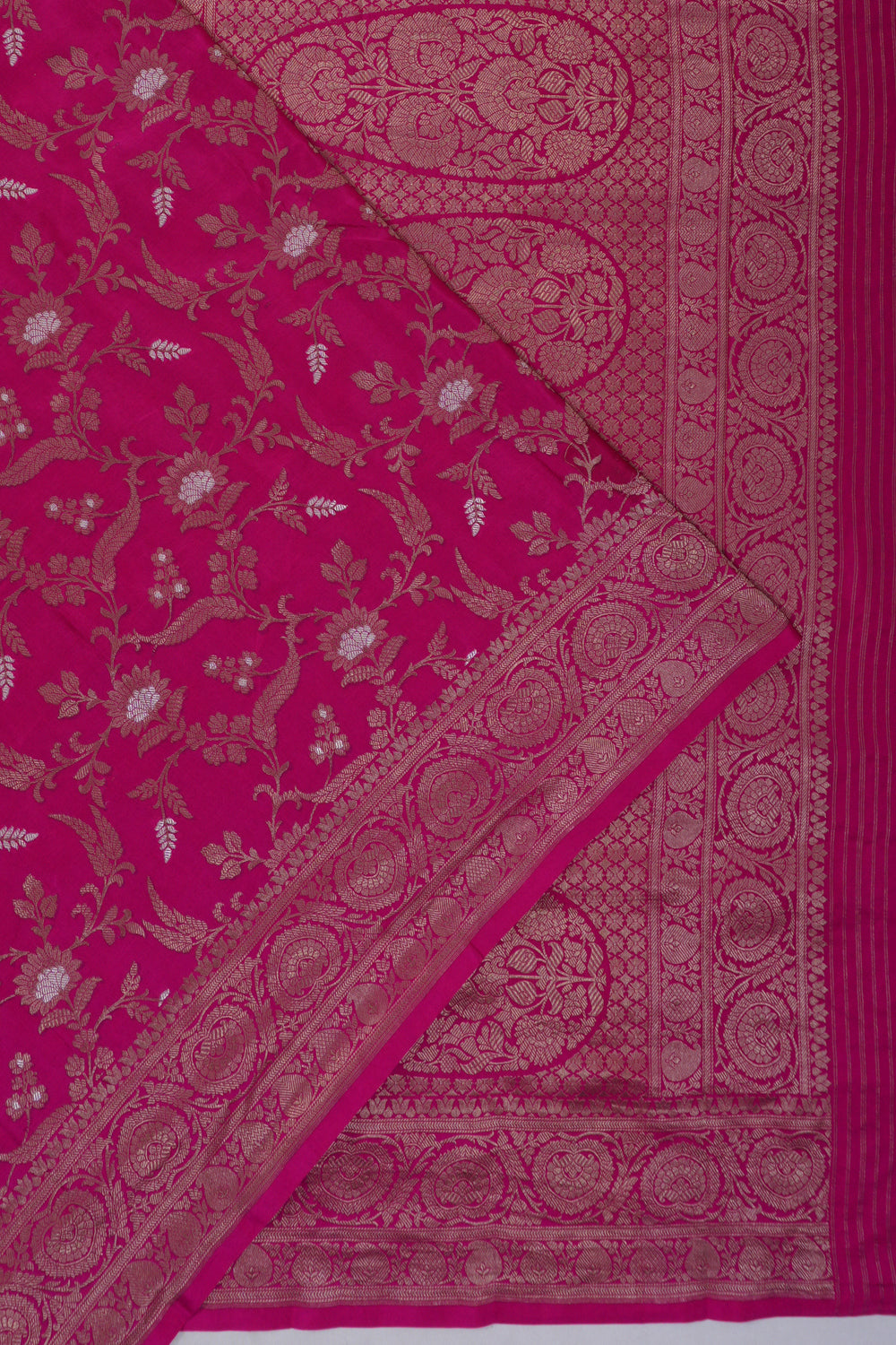 Vaanya Banaras Silk Brocade Pink Saree