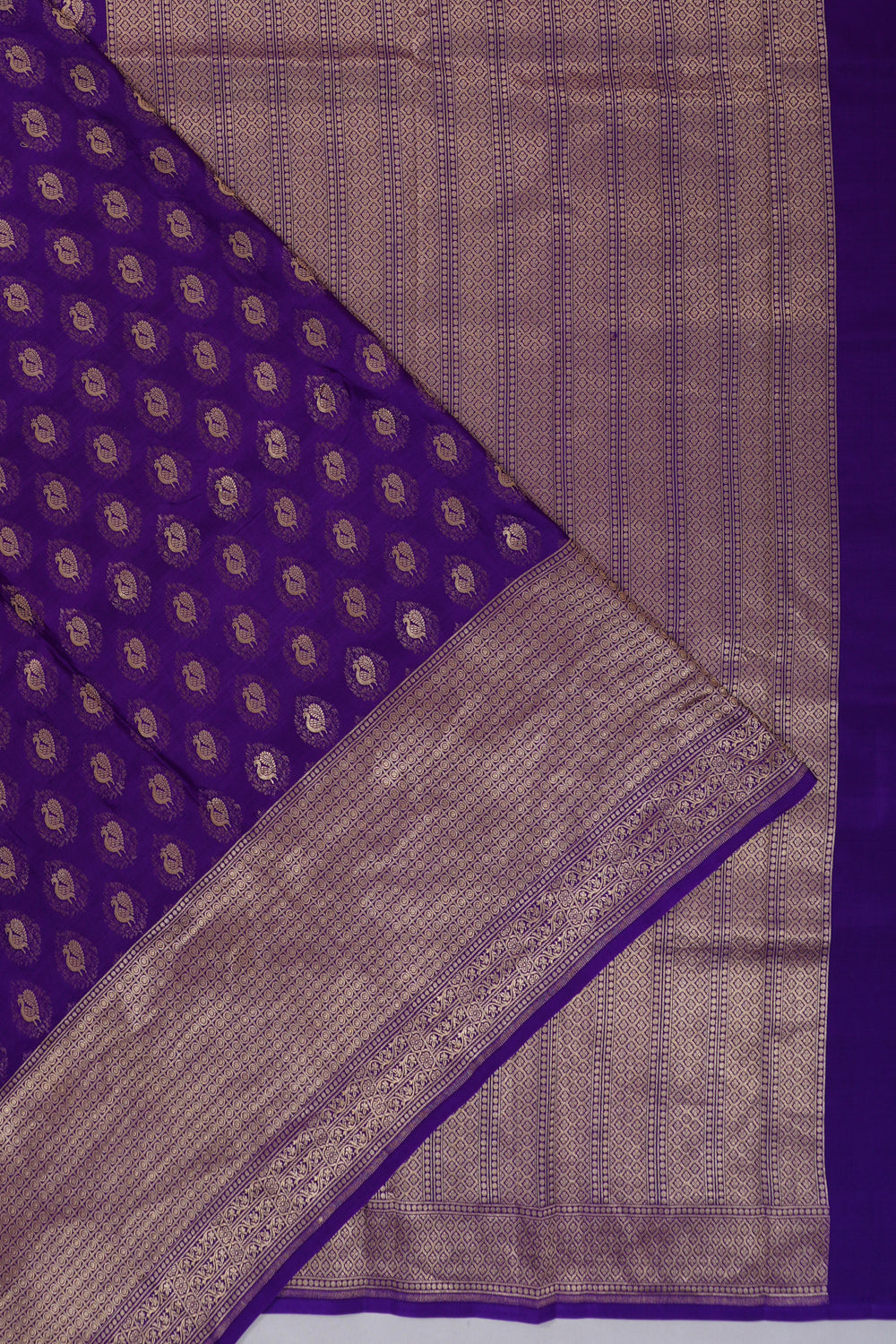Vaanya Banaras Silk Brocade Purple Saree