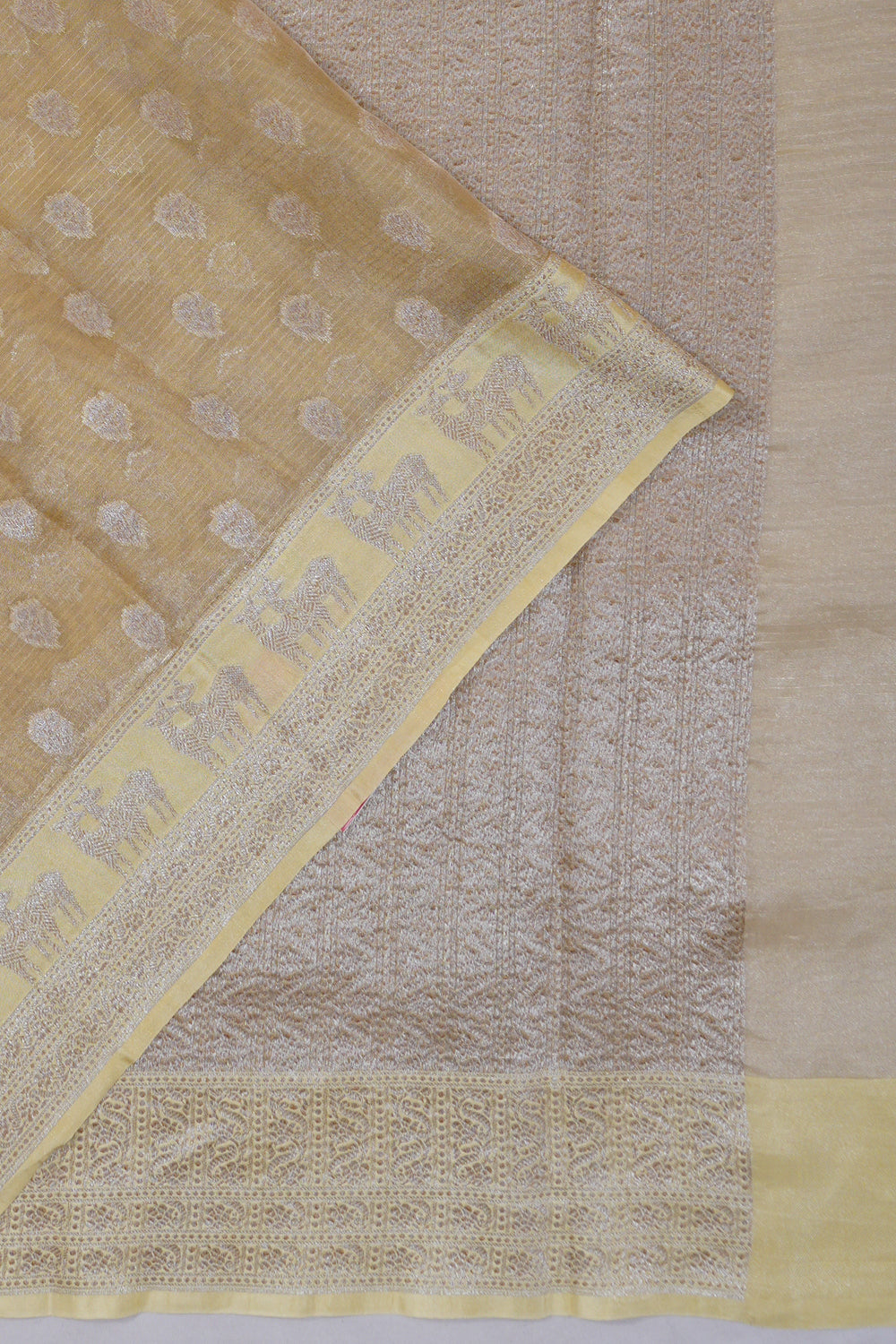 Vaanya Banaras Silk Brocade Gold Saree