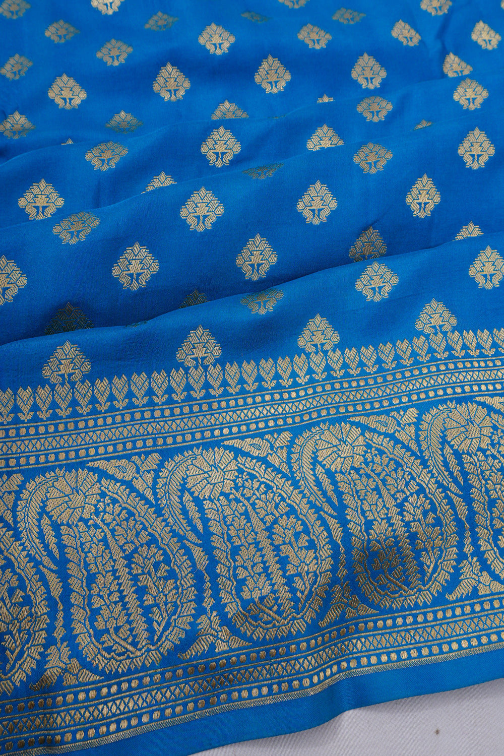 Vaanya Banaras Silk Brocade Blue Saree