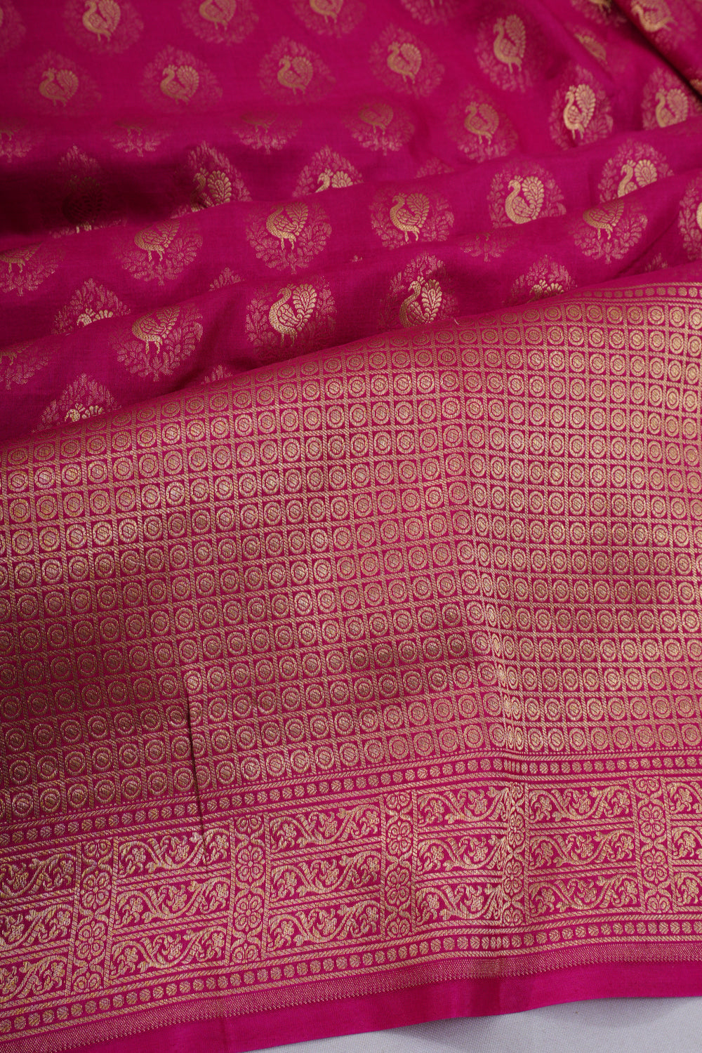 Vaanya Banaras Silk Brocade Pink Saree