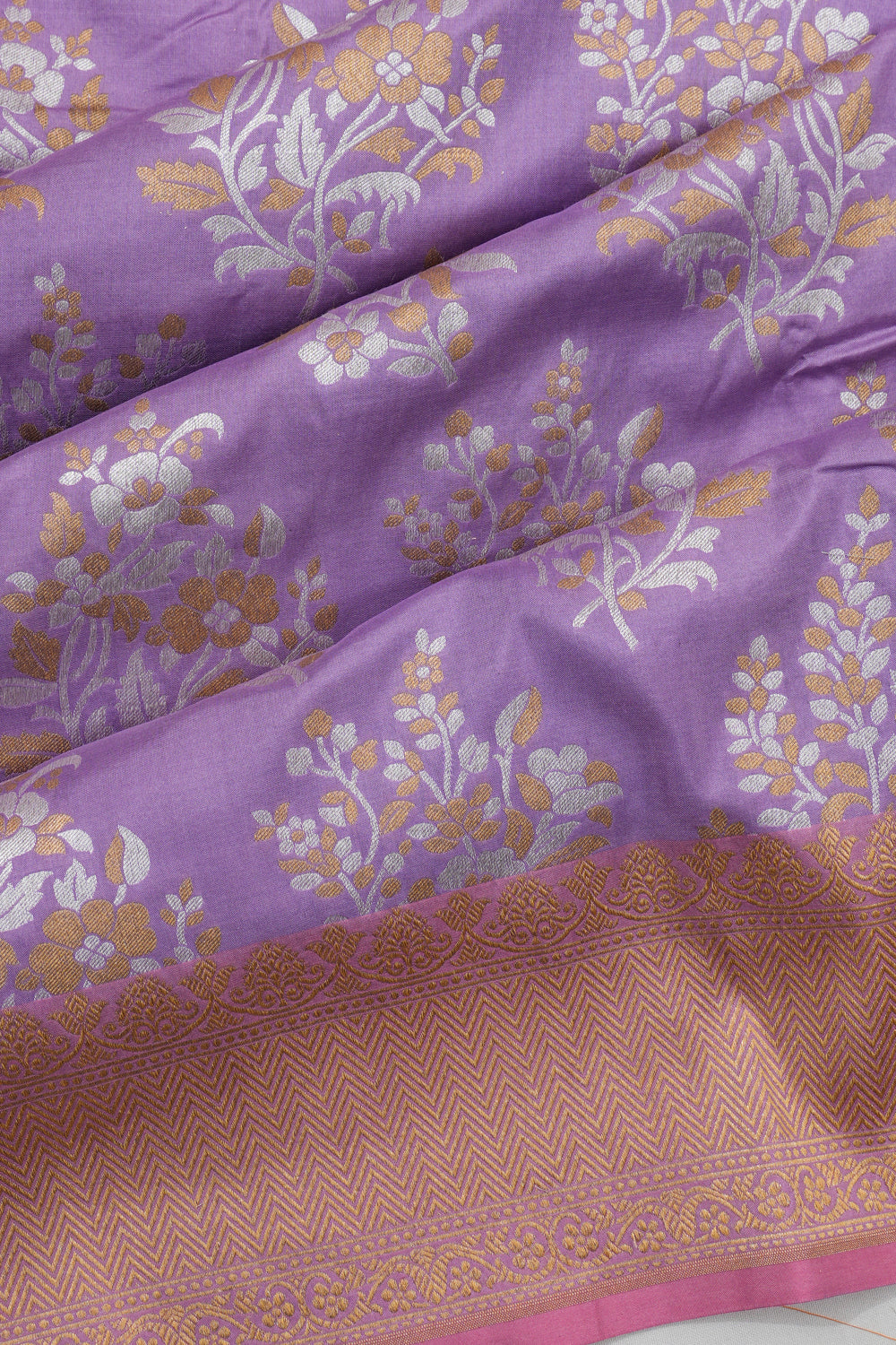 Vaanya Banaras Silk Brocade Lavender Saree
