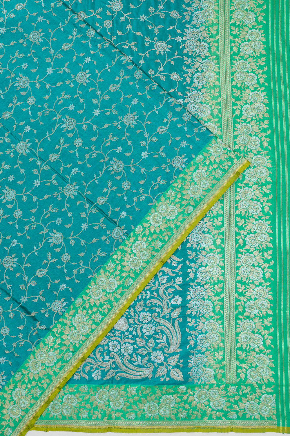 Vaanya Banaras Silk Jaal Blue Saree