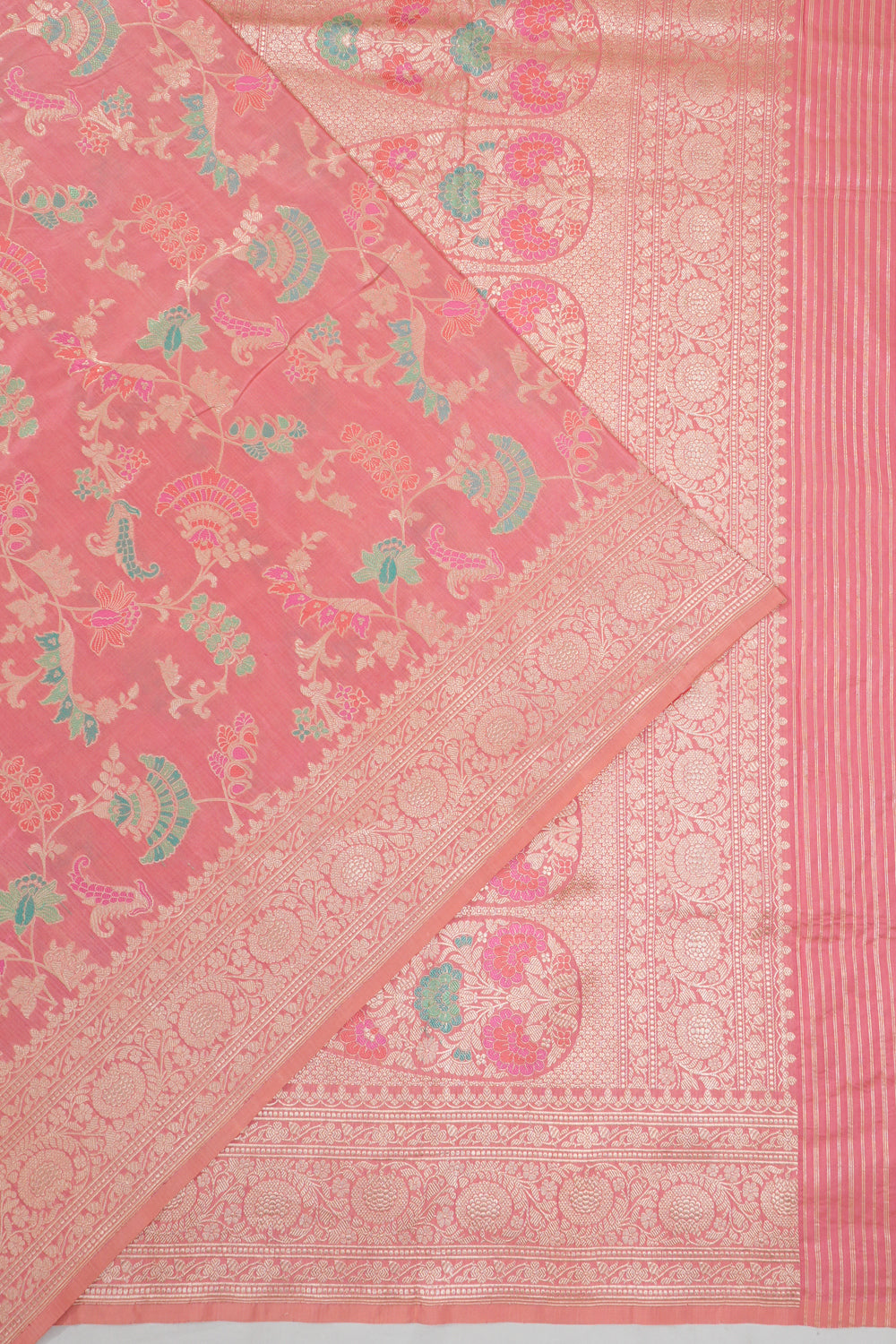 Vaanya Banaras Silk Jaal Pink Saree
