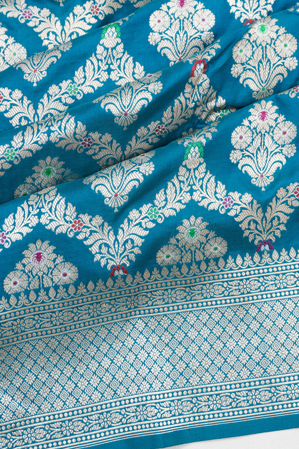 Vaanya Banaras Silk Brocade Blue Saree