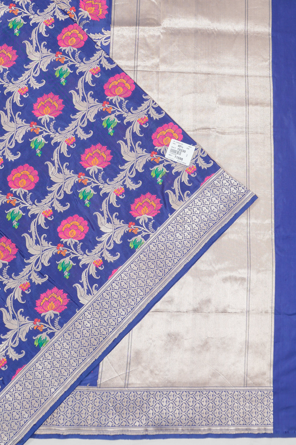 Vaanya Banaras Silk Brocade Royal Blue Saree