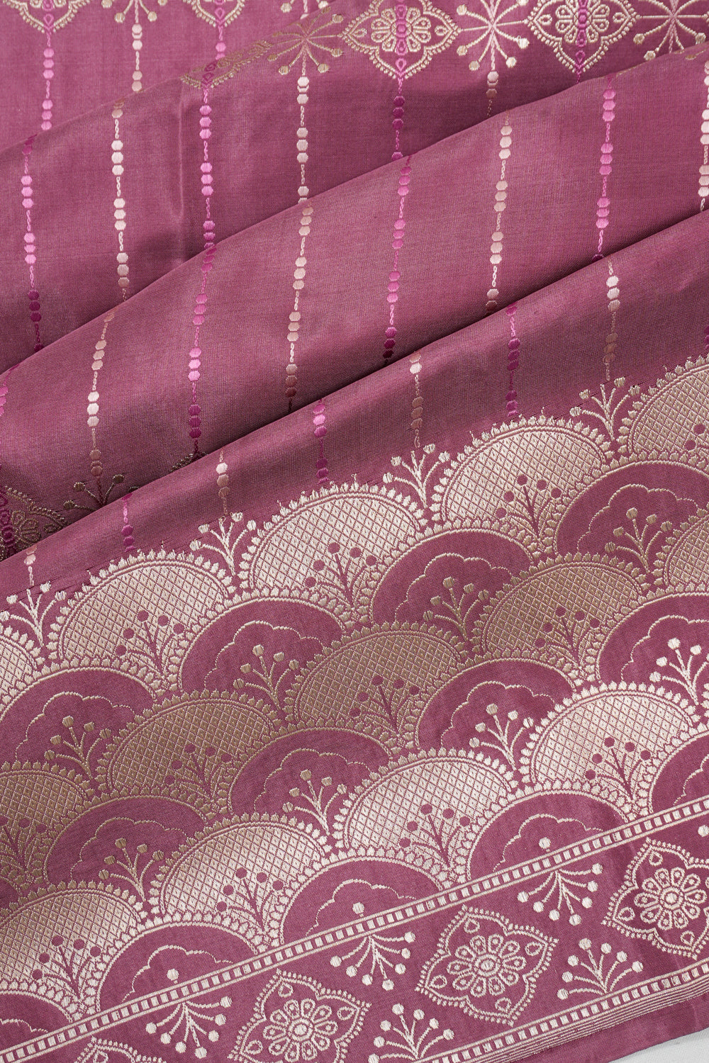 Vaanya Banaras Silk Brocade Pink Saree