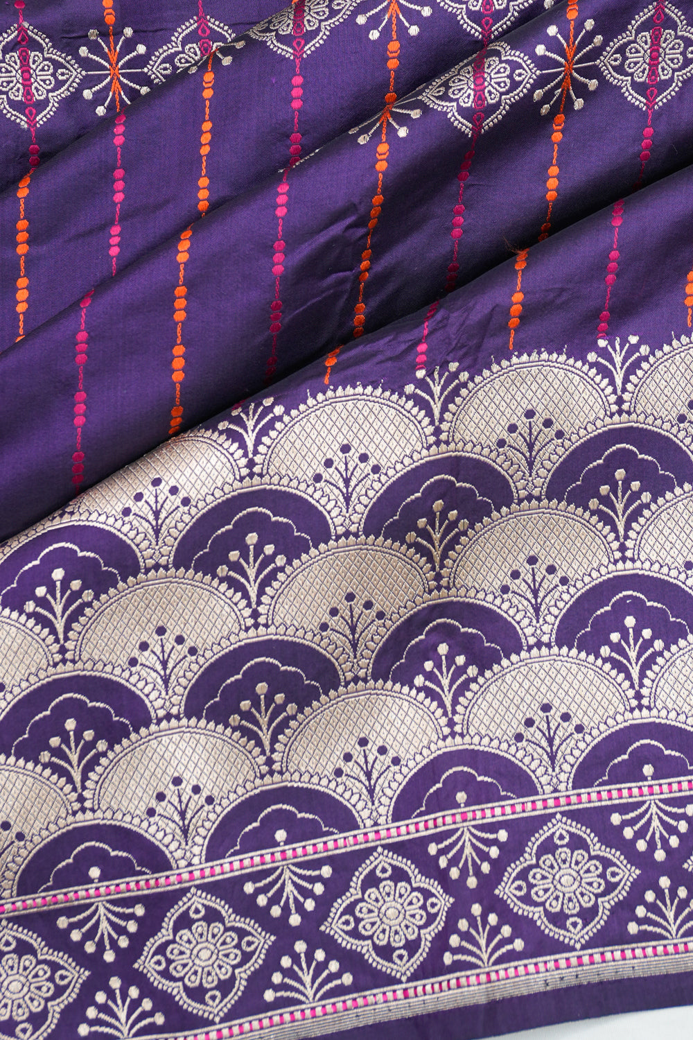 Vaanya Banaras Silk Brocade Purple Saree
