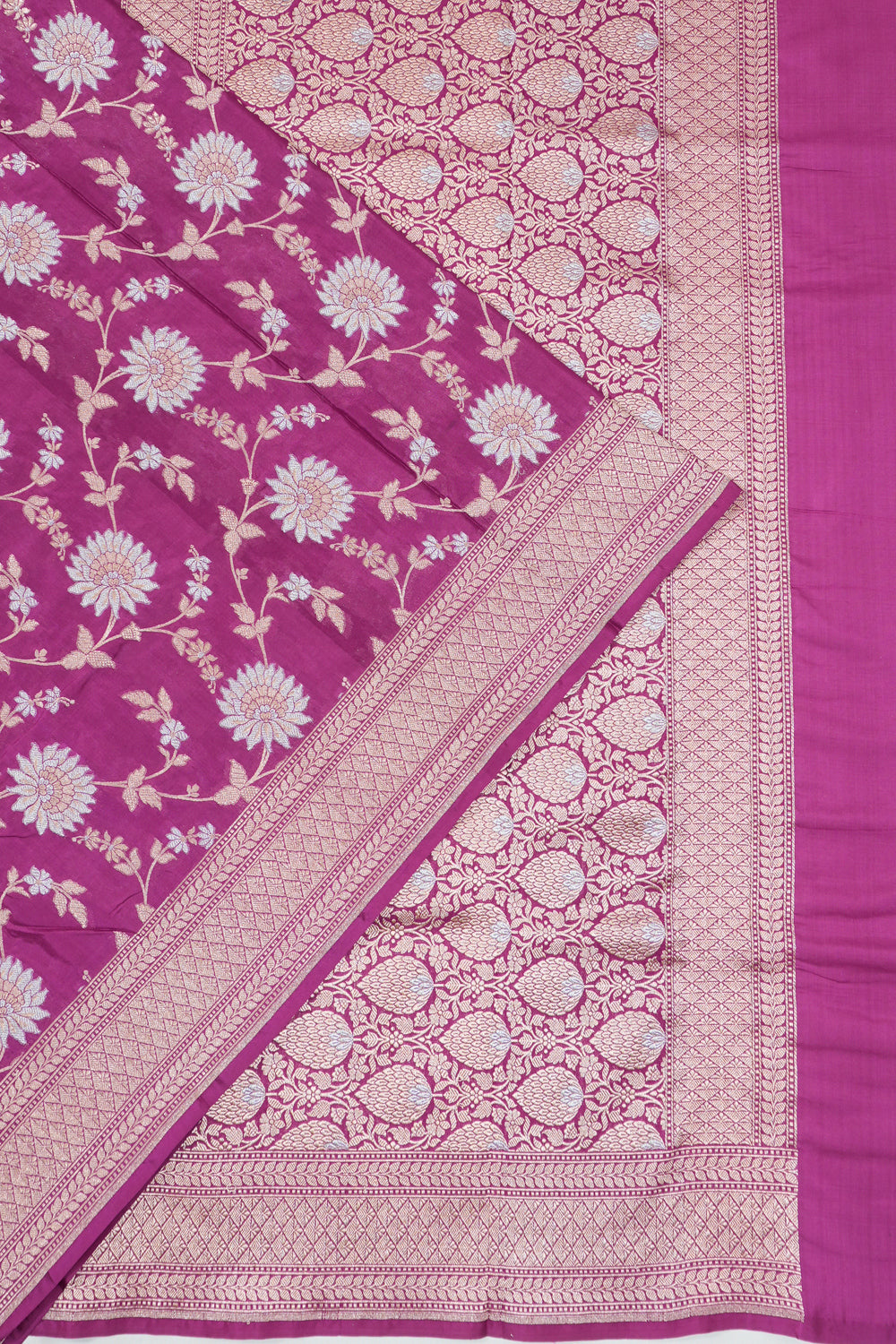 Vaanya Banaras Silk Brocade Purple Saree