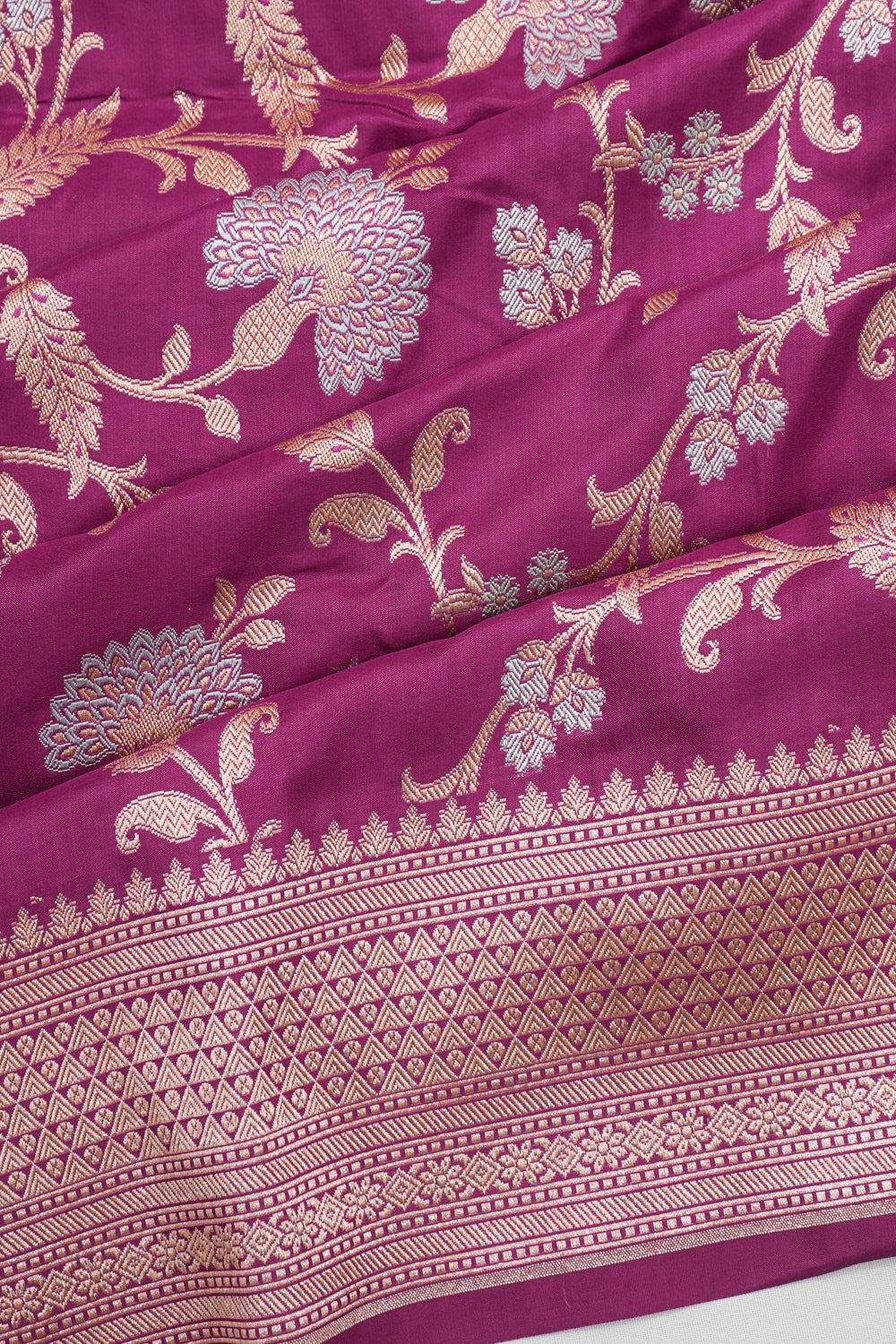 Vaanya Banaras Silk Brocade Purple Saree