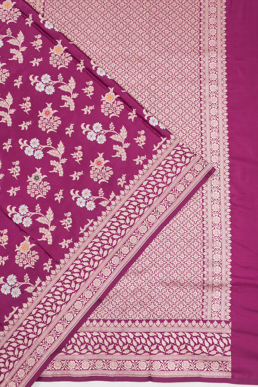 Vaanya Banaras Silk Brocade Purple Saree