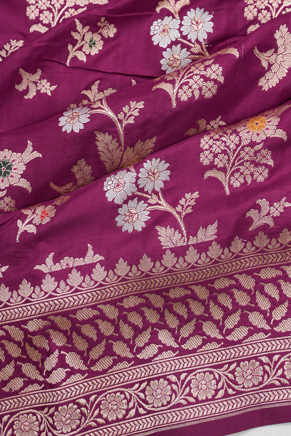 Vaanya Banaras Silk Brocade Purple Saree