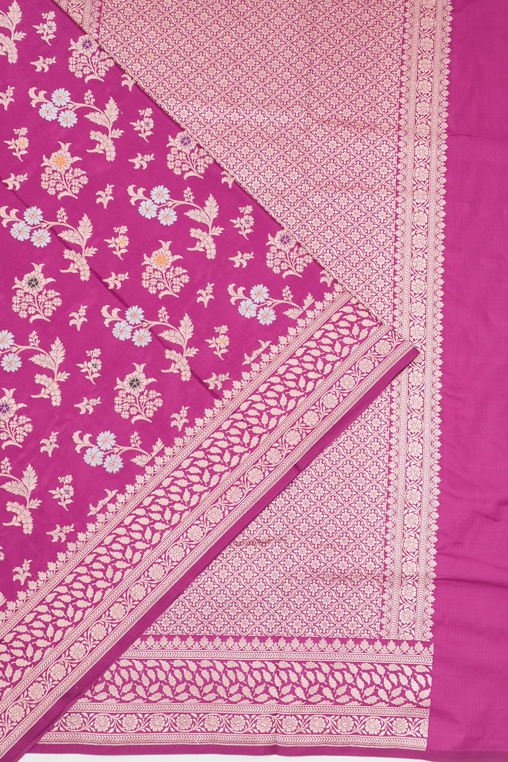 Vaanya Banaras Silk Brocade Violet Saree