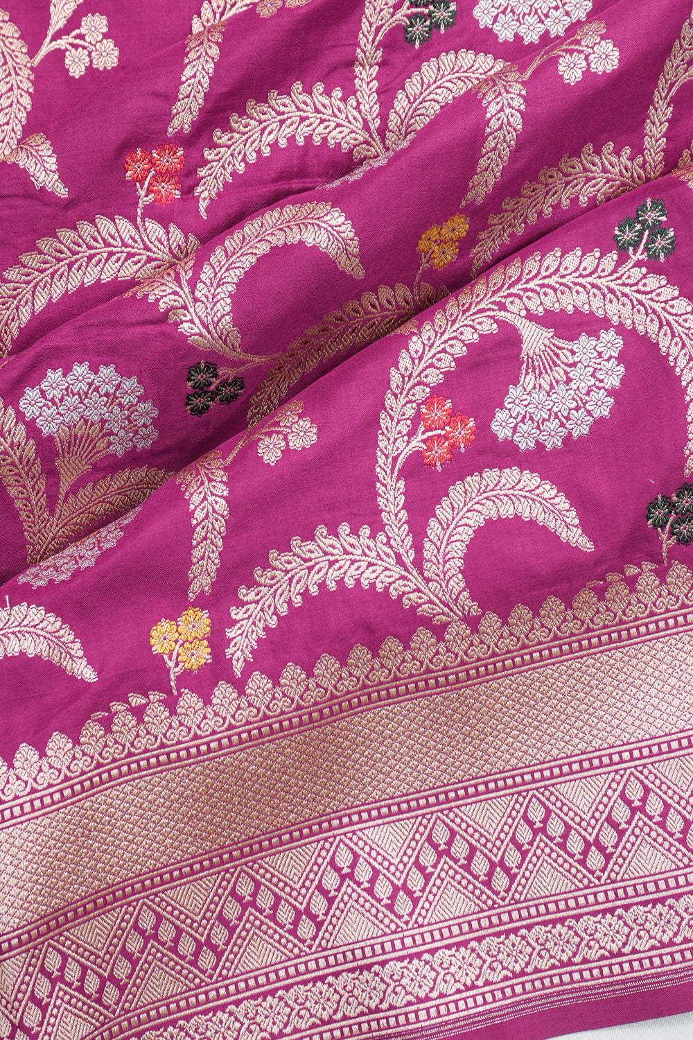 Vaanya Banaras Silk Brocade Violet Saree