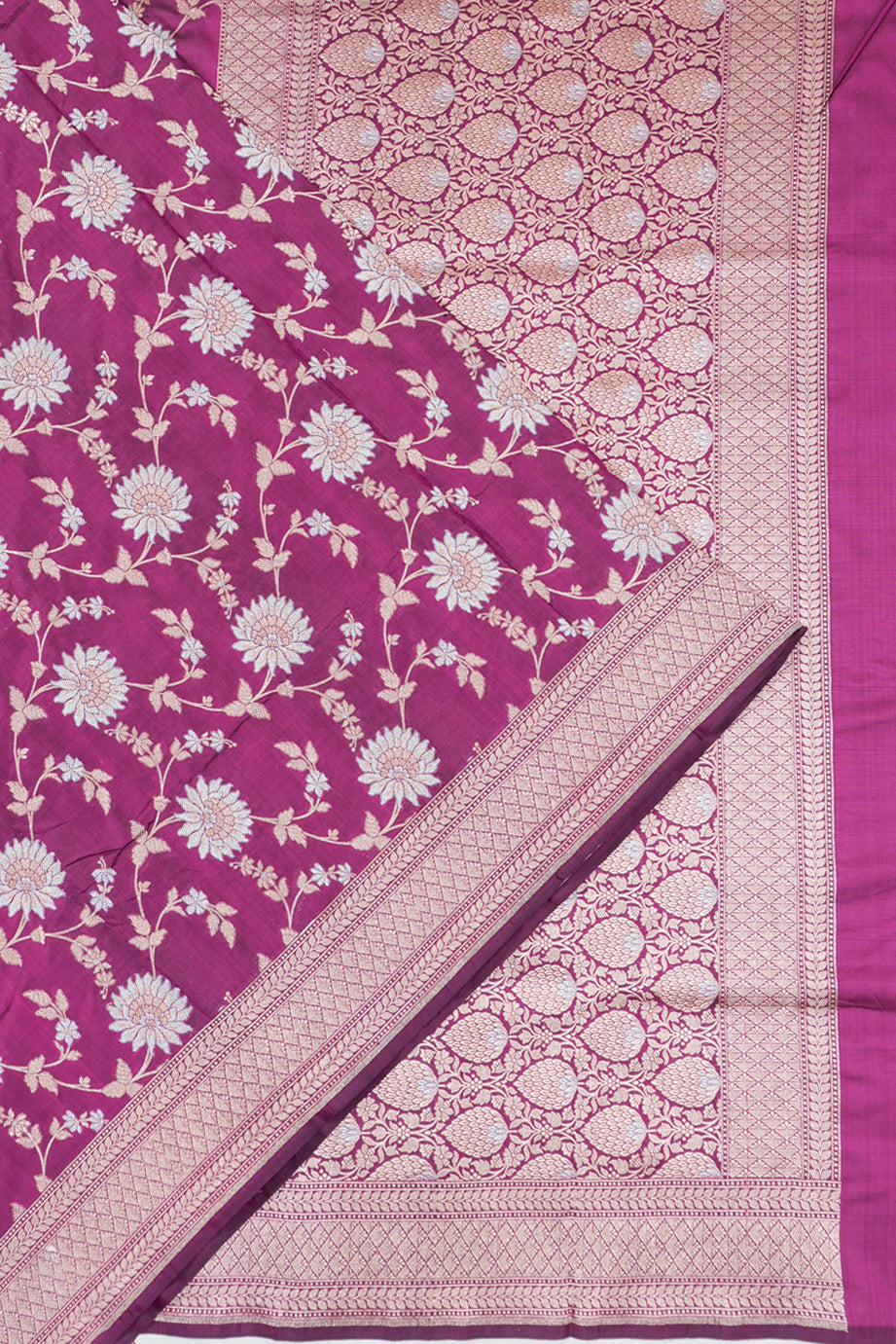 Vaanya Banaras Silk Brocade Purple Saree