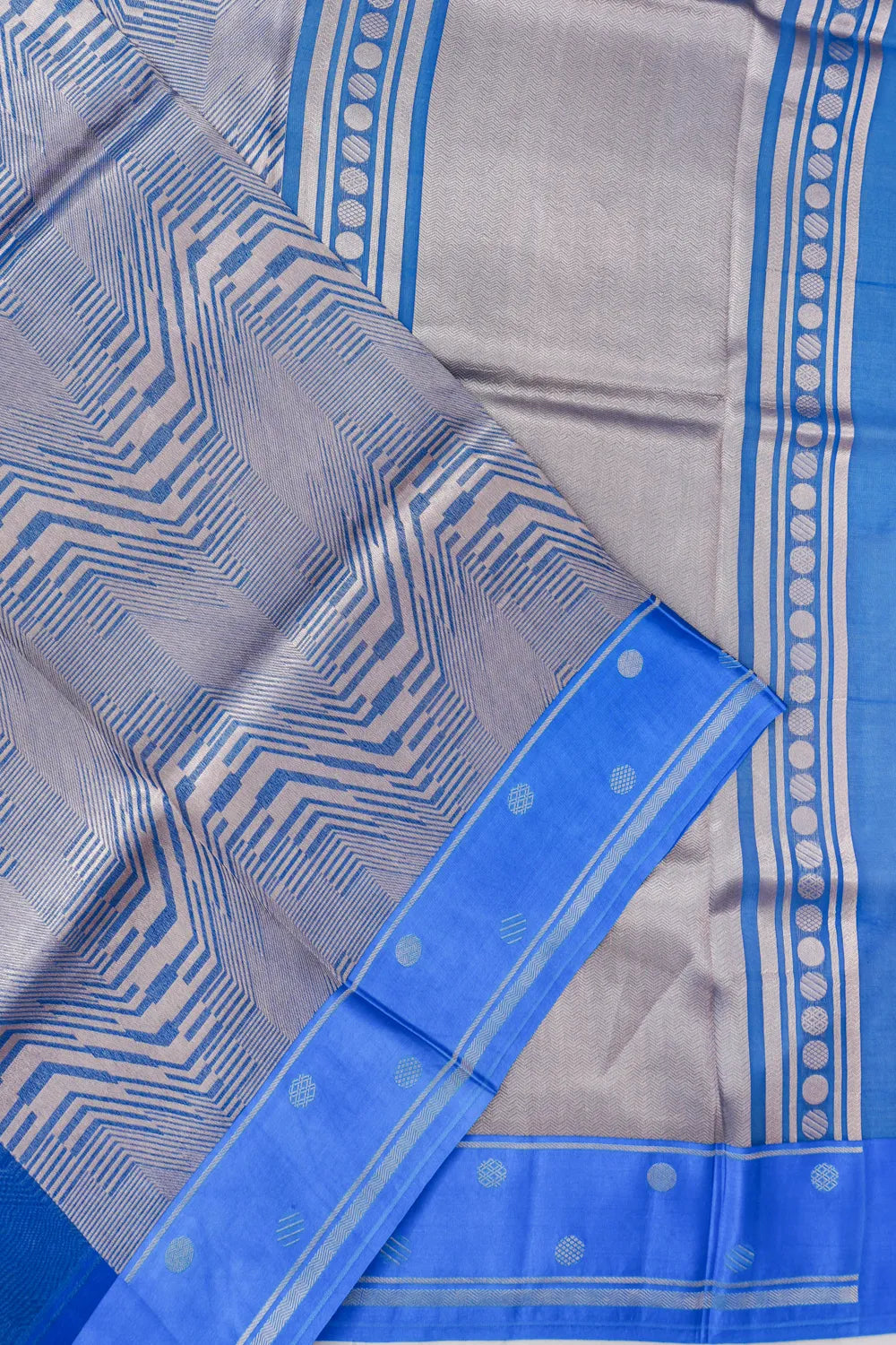 Vaanya Banaras Silk Brocade Blue Saree