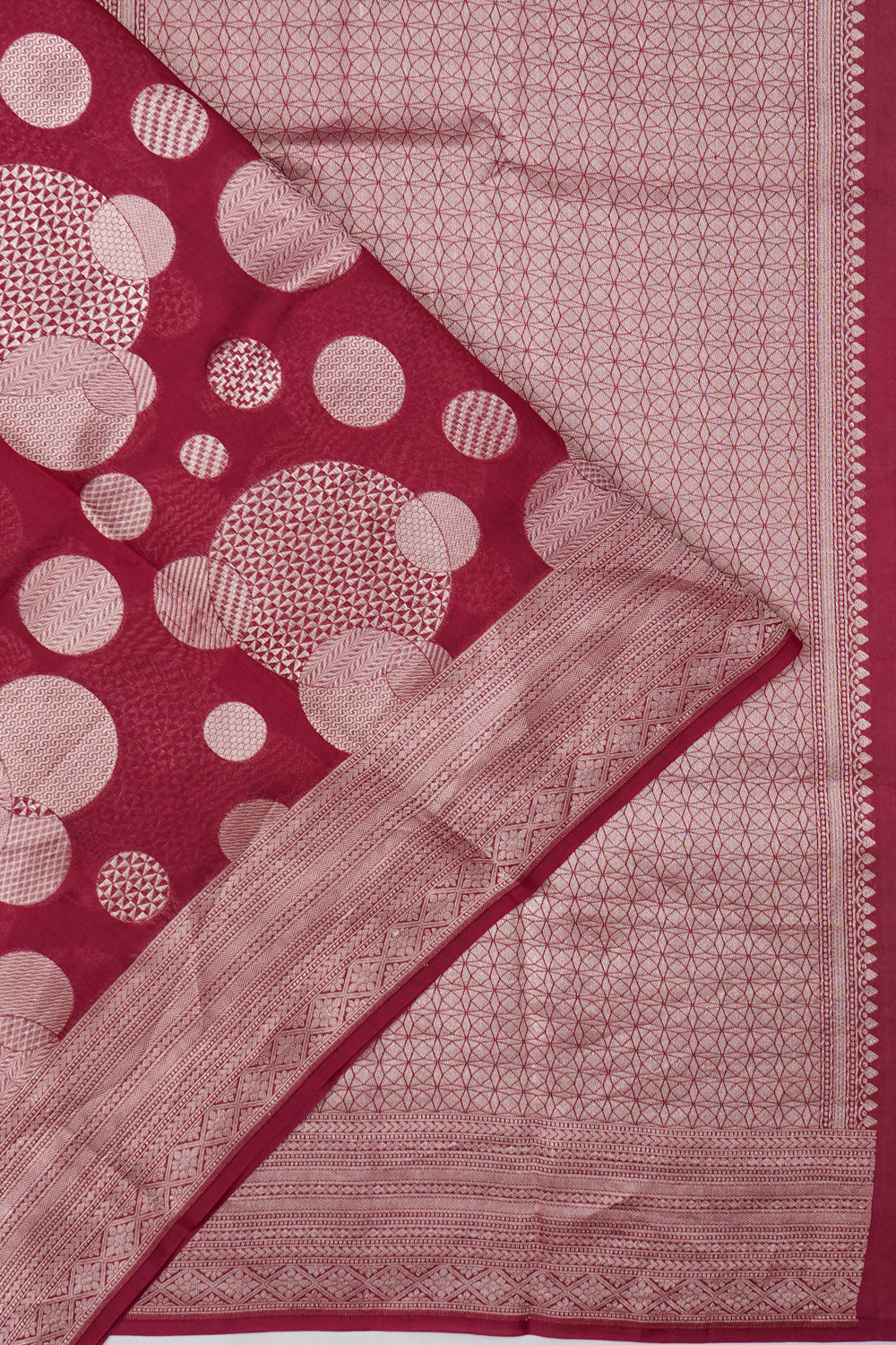 Vaanya Banaras Silk Brocade Red Saree