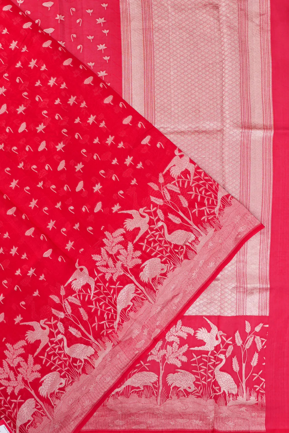 Vaanya Banaras Silk Brocade Red Saree