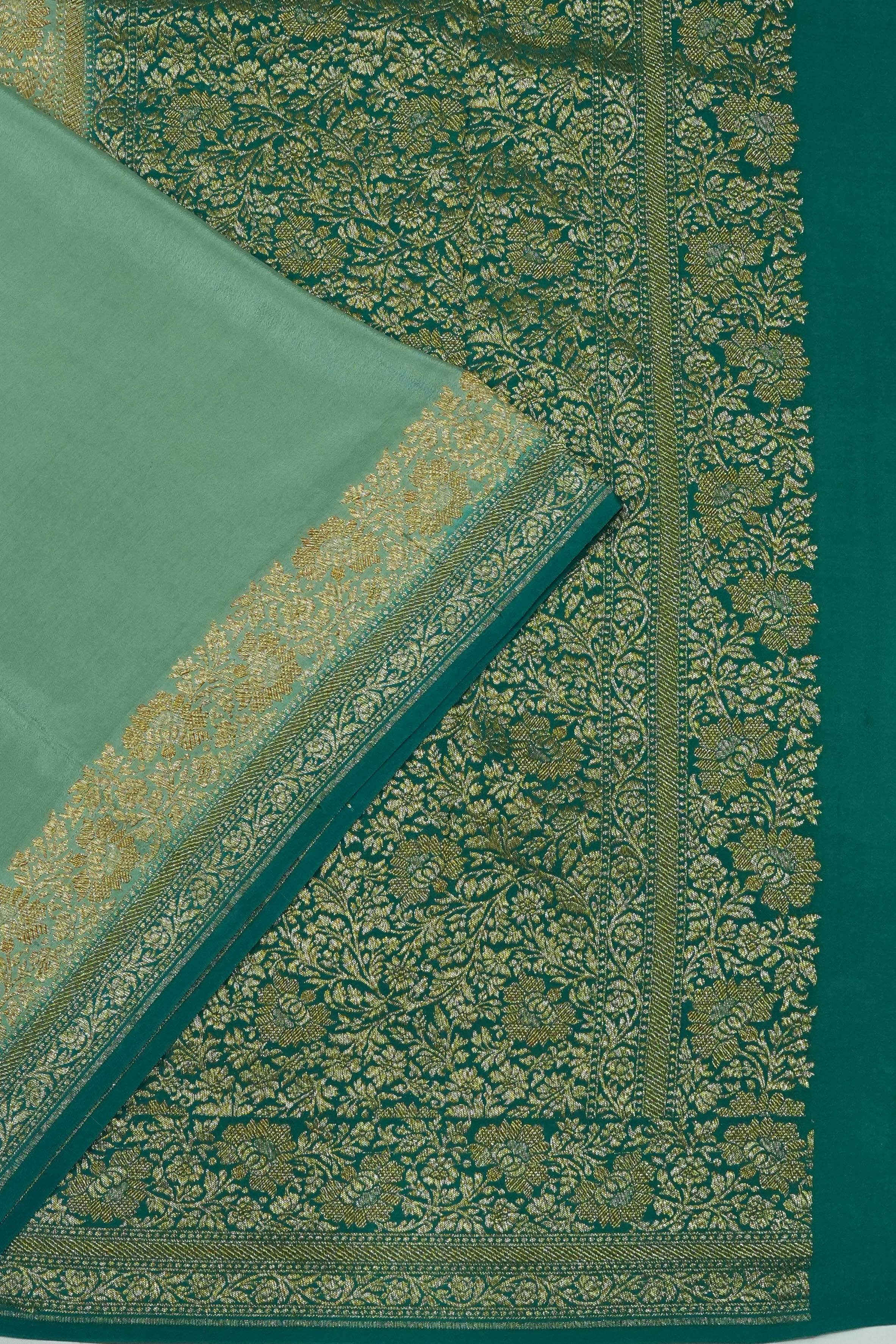 Vaanya Banaras Georgette Brocade Blue Saree