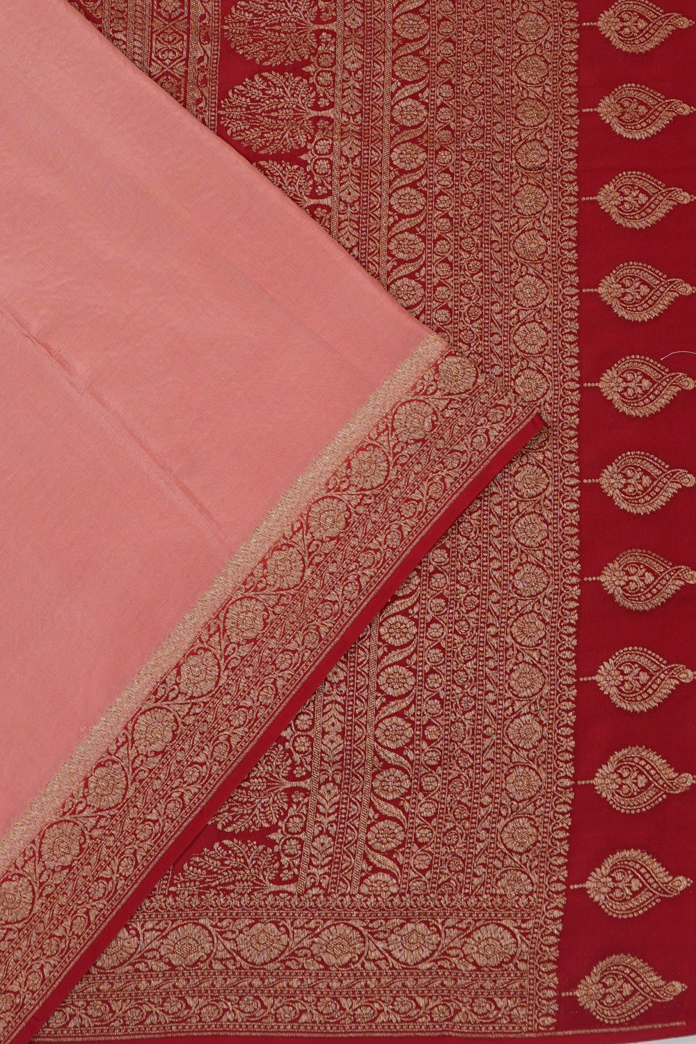 Vaanya Banaras Georgette Brocade Pink Saree