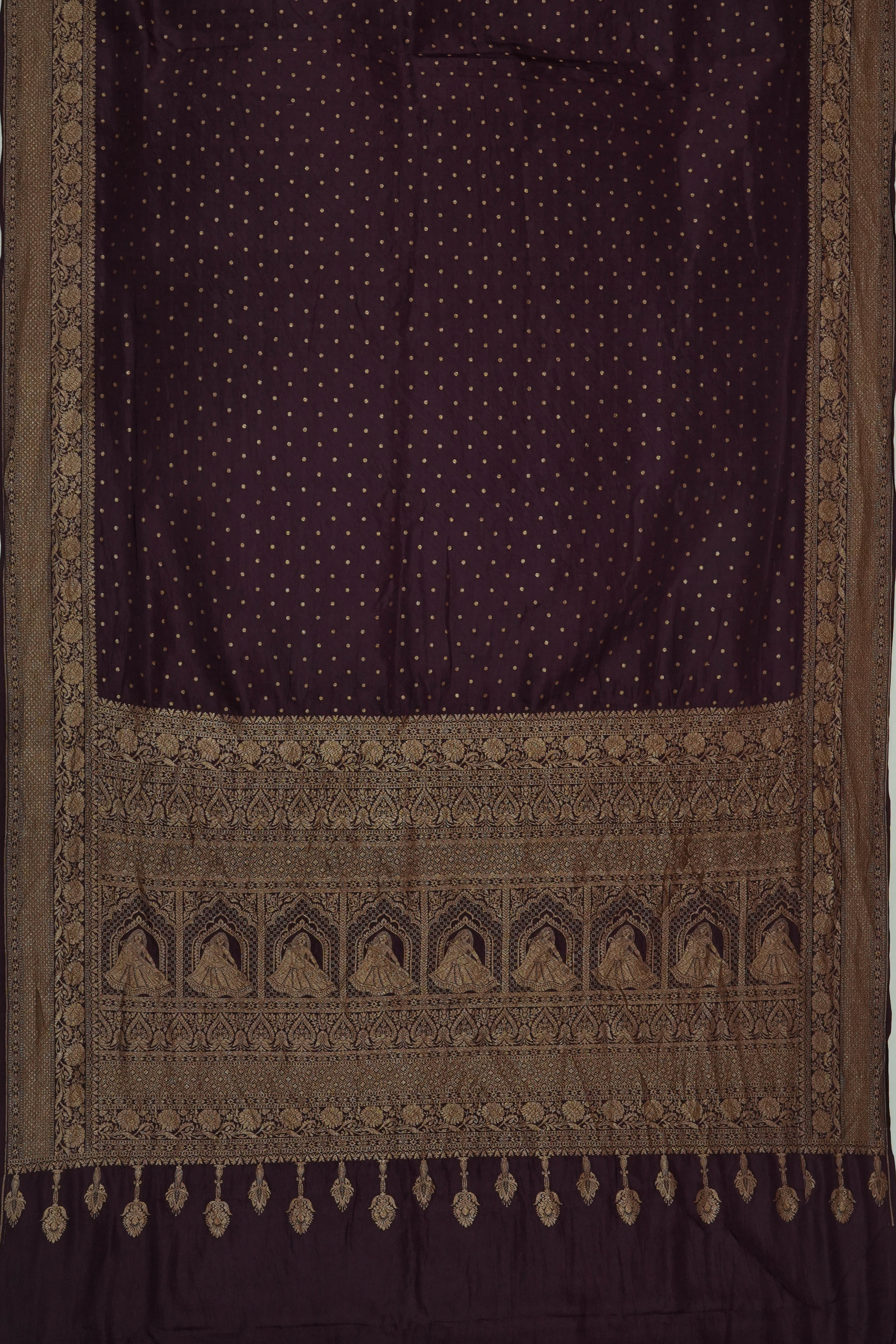 Vaanya Banaras Georgette Brocade Purple Saree
