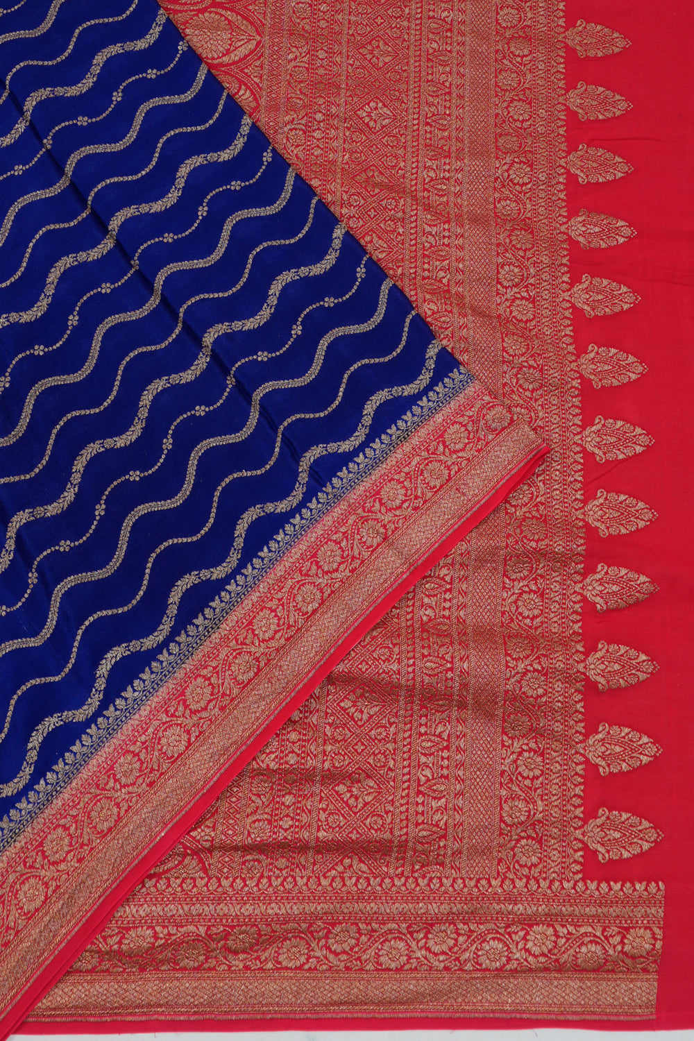 Vaanya Banaras Georgette Brocade Blue Saree